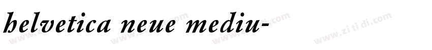 helvetica neue mediu字体转换